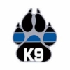 K-9 Pins Dog Paw Thin Blue Line Law Enforcement Canine Police Pin